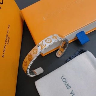 Louis Vuitton Monogram Dual Tone Cuff Bracelet