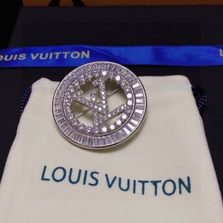 Louis Vuitton Noir Monogram Medallion Brooch