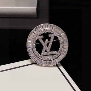 Louis Vuitton Noir Monogram Medallion Brooch