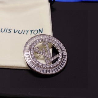 Louis Vuitton Noir Monogram Medallion Brooch