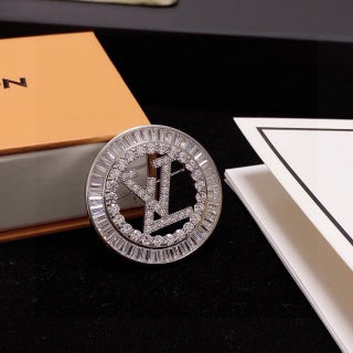 Louis Vuitton Noir Monogram Medallion Brooch