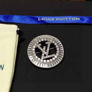 Louis Vuitton Noir Monogram Medallion Brooch