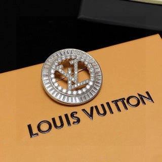 Louis Vuitton Noir Monogram Medallion Brooch