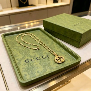 Gucci Interlocking G Round Medallion Chain Necklace