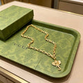 Gucci Horsebit Cross Pendant Chain Necklace