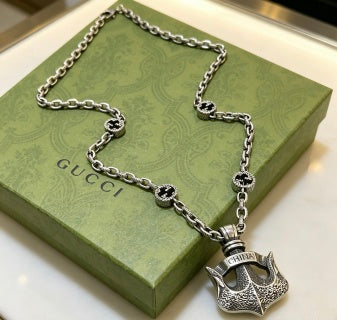 Gucci Horsebit Lock Charm Chain Necklace
