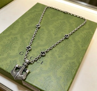 Gucci Horsebit Lock Charm Chain Necklace