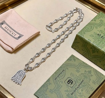Gucci Interlocking G Padlock Charm Long Necklace