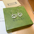 Gucci GG Interlocking Circle Drop Earrings