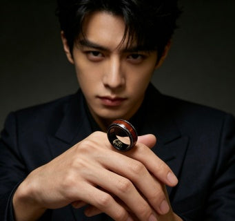 Gucci GG Black Ceramic Engraved Stripe Ring