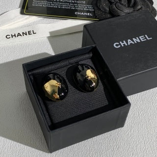 Chanel Gold Dome Stud Earrings – Elegant Luxury Fashion Jewelry