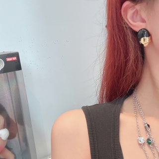 Chanel Gold Dome Stud Earrings – Elegant Luxury Fashion Jewelry