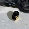 Chanel Black Dome Gold Accent Brooch – Elegant Luxury Fashion Accessory