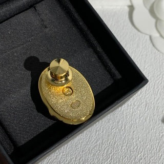 Chanel Black Dome Gold Accent Brooch – Elegant Luxury Fashion Accessory