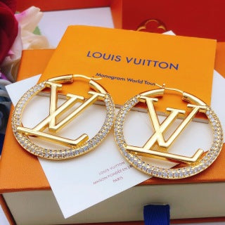 Louis Vuitton Radiant Monogram Circle Stud Earrings