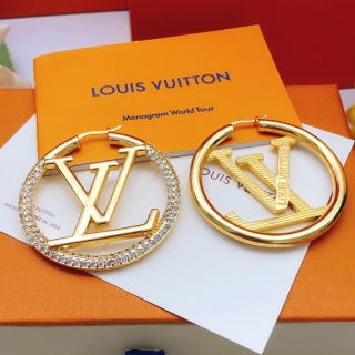 Louis Vuitton Radiant Monogram Circle Stud Earrings