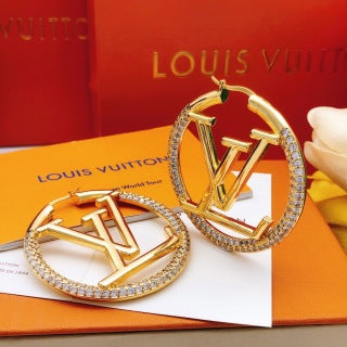 Louis Vuitton Radiant Monogram Circle Stud Earrings