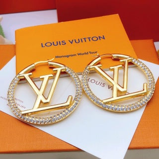Louis Vuitton Radiant Monogram Circle Stud Earrings