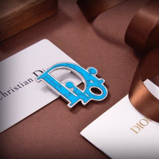 Dior Oblique Letter Charm Brooch