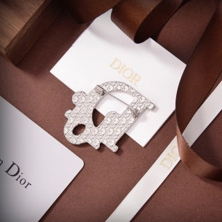 Dior Oblique Letter Charm Brooch