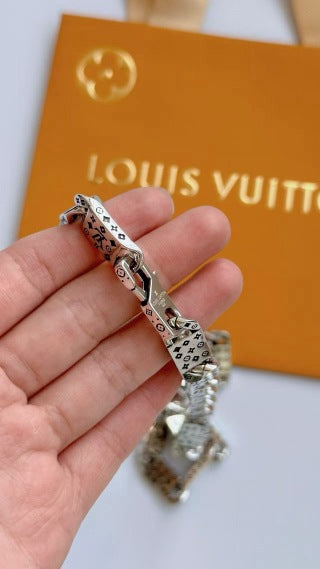 Louis Vuitton Crystal Monogram Link Necklace