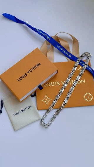 Louis Vuitton Crystal Monogram Link Necklace