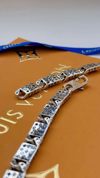 Louis Vuitton Crystal Monogram Link Necklace