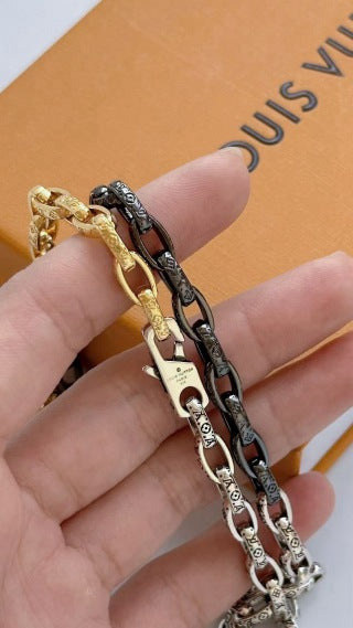 Louis Vuitton Tri Tone Fusion Chain Necklace