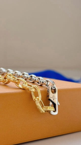 Louis Vuitton Tri Tone Fusion Chain Necklace