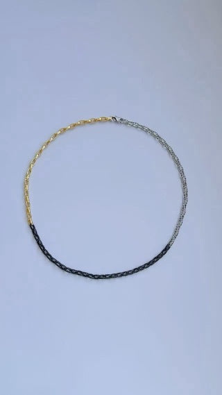 Louis Vuitton Tri Tone Fusion Chain Necklace
