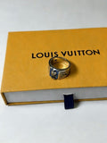 Louis Vuitton Silver Monogram Crest Ring