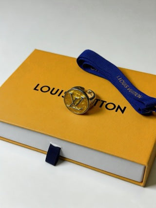 Louis Vuitton Golden Monogram Medallion Ring