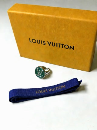 Louis Vuitton Emerald Monogram Signet Ring