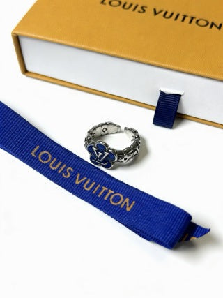 Louis Vuitton Blue Monogram Link Ring