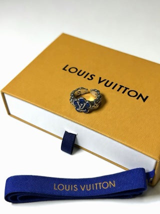 Louis Vuitton Blue Monogram Link Ring