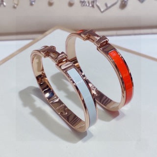 Hermès Mini Enamel Edge Cuff Bracelet 8mm
