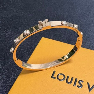 Louis Vuitton Iconic Studded Lock Cuff Bracelet