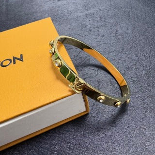 Louis Vuitton Iconic Studded Lock Cuff Bracelet