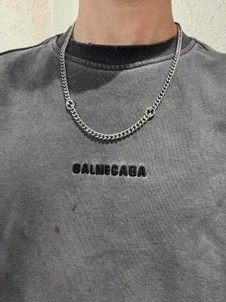 Gucci GG Woven Rope Chain Silver Necklace