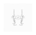 YSL Cassandre Palm Tree Drop Earrings