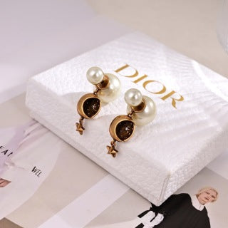 Dior Celestial Pearl Star Earrings