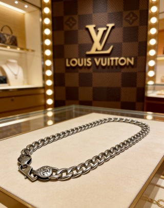 Louis Vuitton Heavy Link Emblem Necklace