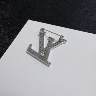 Louis Vuitton Diamond Monogram Logo Brooch