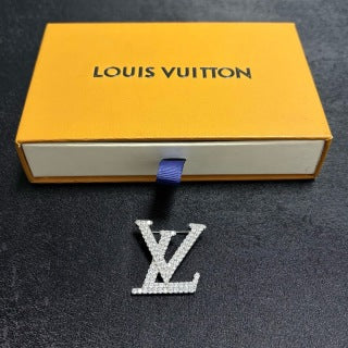 Louis Vuitton Diamond Monogram Logo Brooch