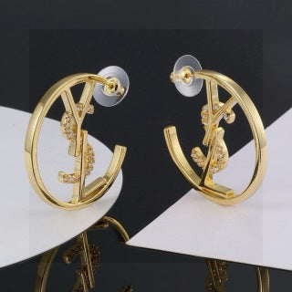 YSL Cassandre Sculptural Hoop Earrings