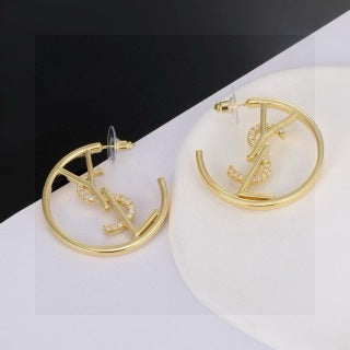 YSL Cassandre Sculptural Hoop Earrings