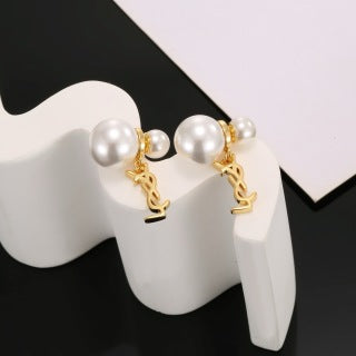 YSL Perle Cassandre Pearl Drop Earrings