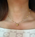 Louis Vuitton Pearl Heart Charm Necklace