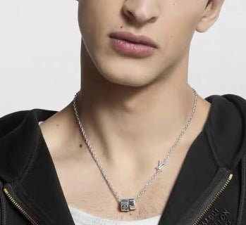Louis Vuitton Mini Lock Chain Necklace