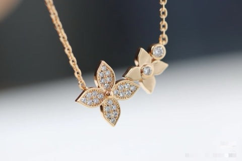 Louis Vuitton Blossom Duo Flower Necklace